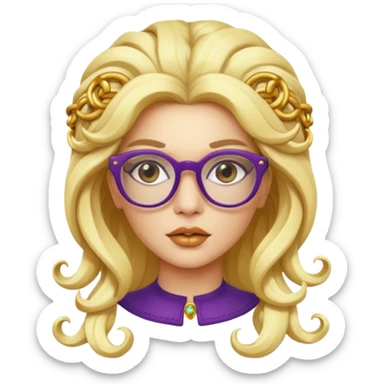 blondie Medusa Versace with glasses  sticker