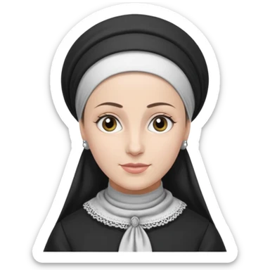orthodox jewish woman with tichel kercheif circa. 1890 make into greyscale older sticker