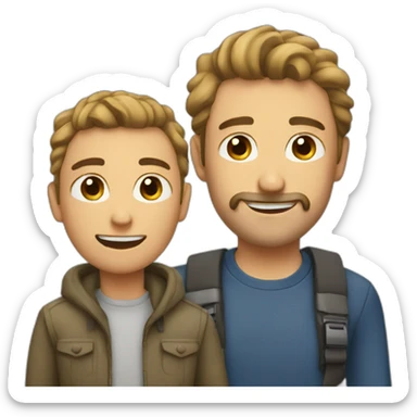 Dad with mile sticker