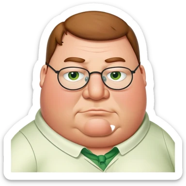 Fat green Peter griffin sticker