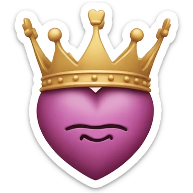 Heart with crown  sticker