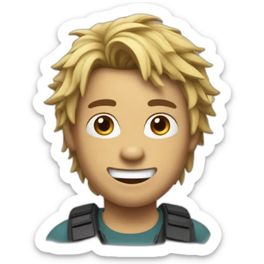 Bodhi from point break having lost one tooth sticker