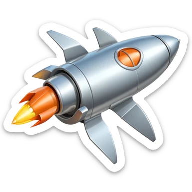 rocket-powered animal sticker