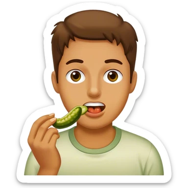 Brewer eating pickles sticker