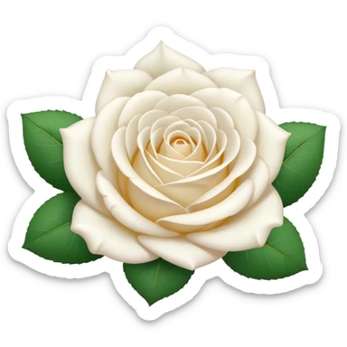 white rose, without green leaves, just flower sticker