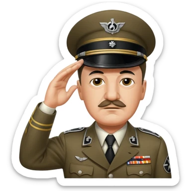 Adolf Hitler saluting  sticker