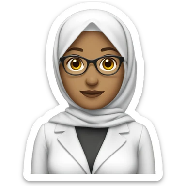 teacher woman full body wearing hijab white skin sticker