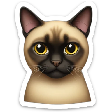 grumpy bombay cat sticker