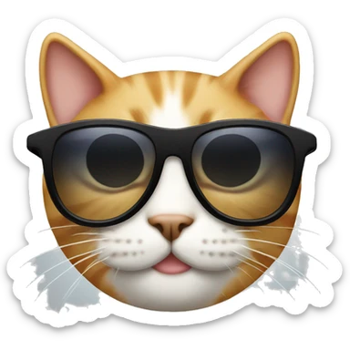 cat with sunglass sticker