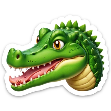Crocodile with pork  sticker