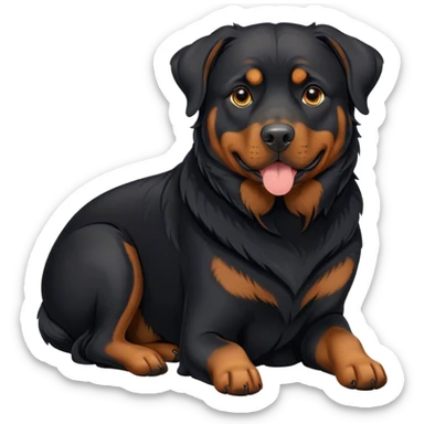 Large Black Shepherd Rottweiler mix. sticker