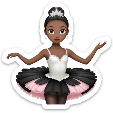 Black swan ballerina emoji from a far  sticker