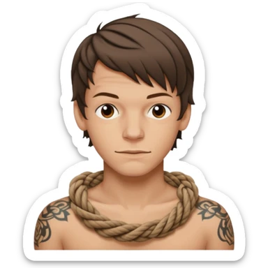 Louis tomlinson knotted rope tattoo sticker