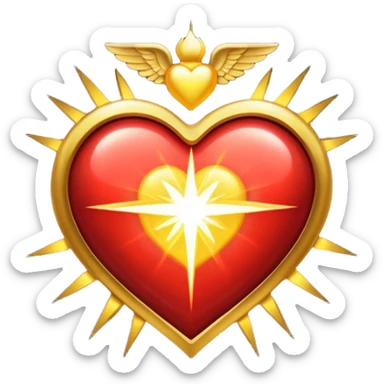 divine heart sticker