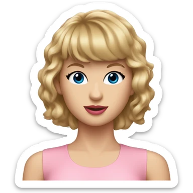 Taylor swift in pink bodysuit sticker