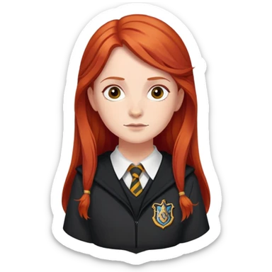 Ginny Weasley in harry potter, wear hogwarts uniform sticker