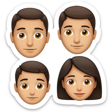 a happy and a sad spanish emoji sticker