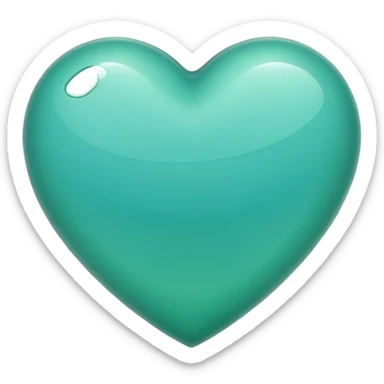 Heart green Aqua sticker
