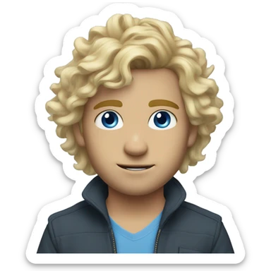 JJ MAYBANK from outer banks blonde messy hair blue eyes sticker