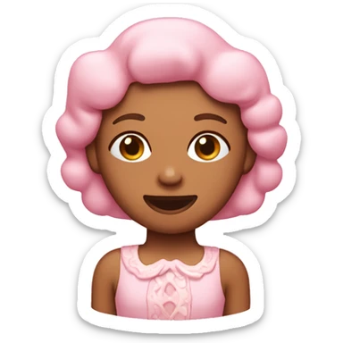 pastel pink gingerbread girl sticker