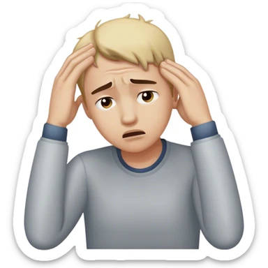 a hand to the forhead frustrated sticker