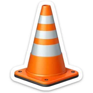 Trafic cone color 52 180 235 sticker
