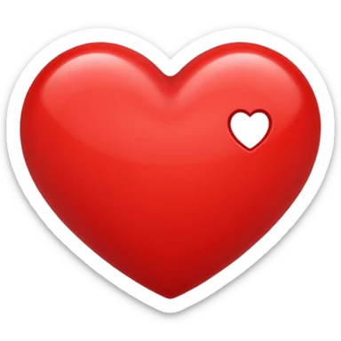 Create a heart (love) reaction emoji for a new social media app sticker