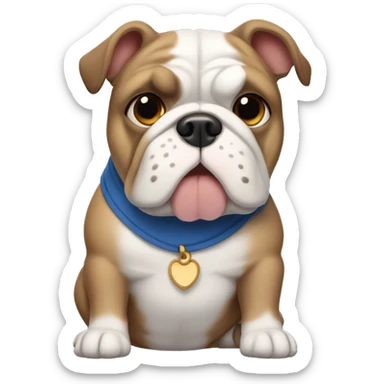 Bulldog frances blue and tan sticker