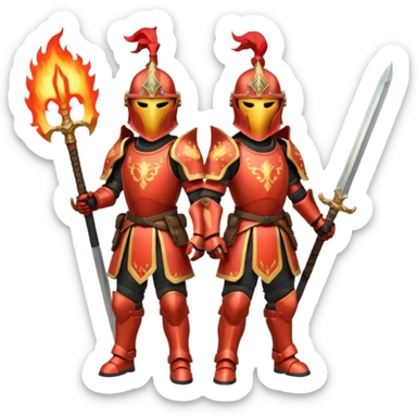 fire armored warriors sticker