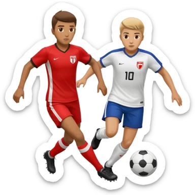 a player Defending against a player  in soccer  sticker