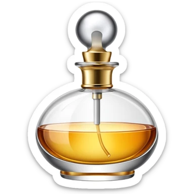 classic perfume bottle with atomizer sticker