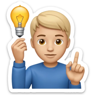 3D imoji of Young man who is graphics design sticker
