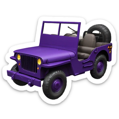 Batgirl 1942 Willy’s purple gloss army jeep sticker