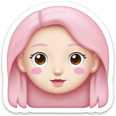 Pembe ve beyaz kalp karışımı sticker