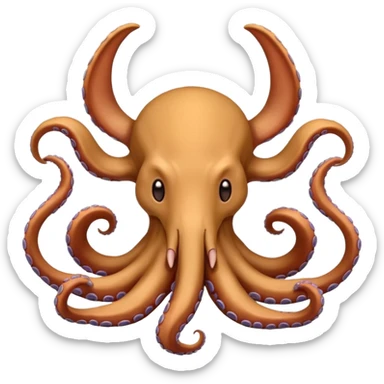 A Aardvark with Octopus arms sticker