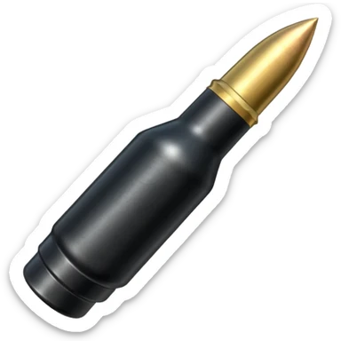 black long bullet 7.62 sticker