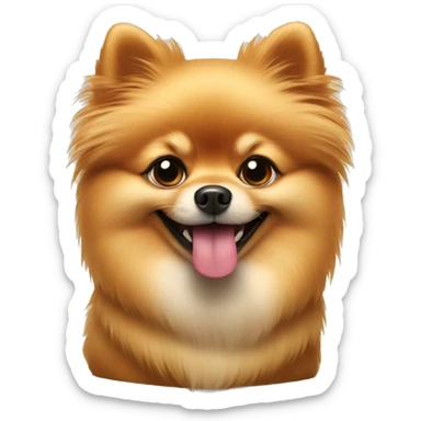 pomeranian dog with wine sticker