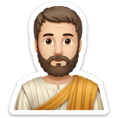 ancient greek writer with beard sticker