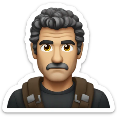 antonio banderas serious sticker