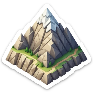 Mountain shaped like a parallelogram with Kurdish cultural elements sticker