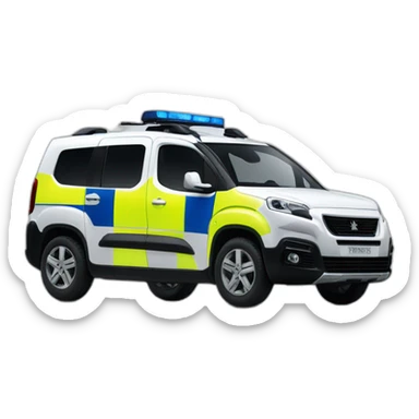Peugeot rifter police municipale  sticker