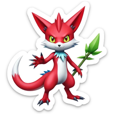 Cool Digimon-Sneasel-Scizor-Zangoose-hybrid full body sticker