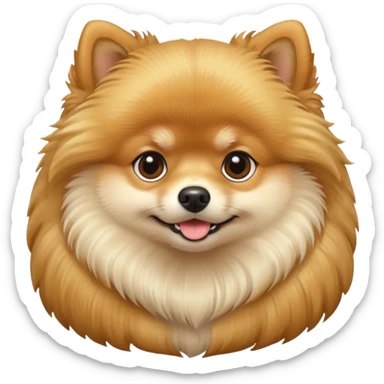 Pomeranian small golden sticker