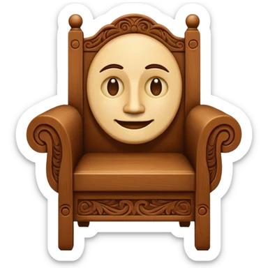 Chair with face sticker