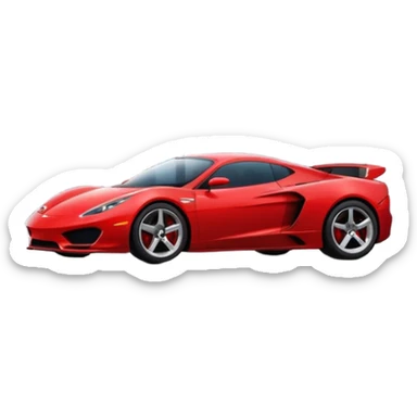 modern house with sports car sticker