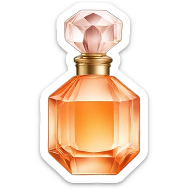 Iconic Octogonal Crystal Fragrance Bottle Orange Tint sticker