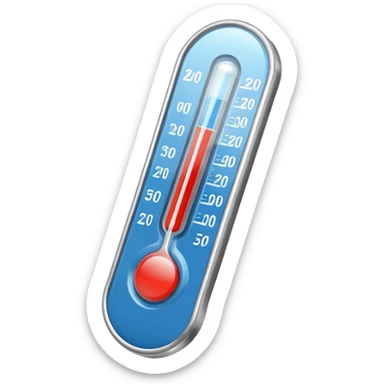 thermometer medical object icon, digital thermometer, 3D cartoon, mobile game icon style, centered, clean background, no text, no watermark
 sticker