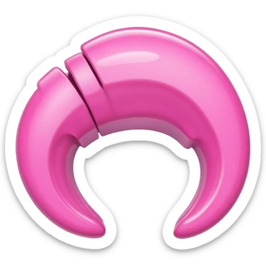 an ios genmoji for a pink claw clip sticker