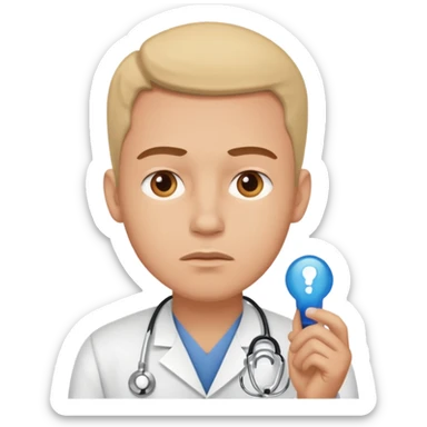 A male customer who has been looking for feedback or advice on a medical condition. I want to see the two options. No headset or computers. sticker