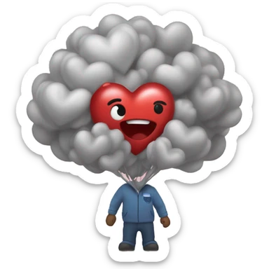 Heart exploded of love sticker